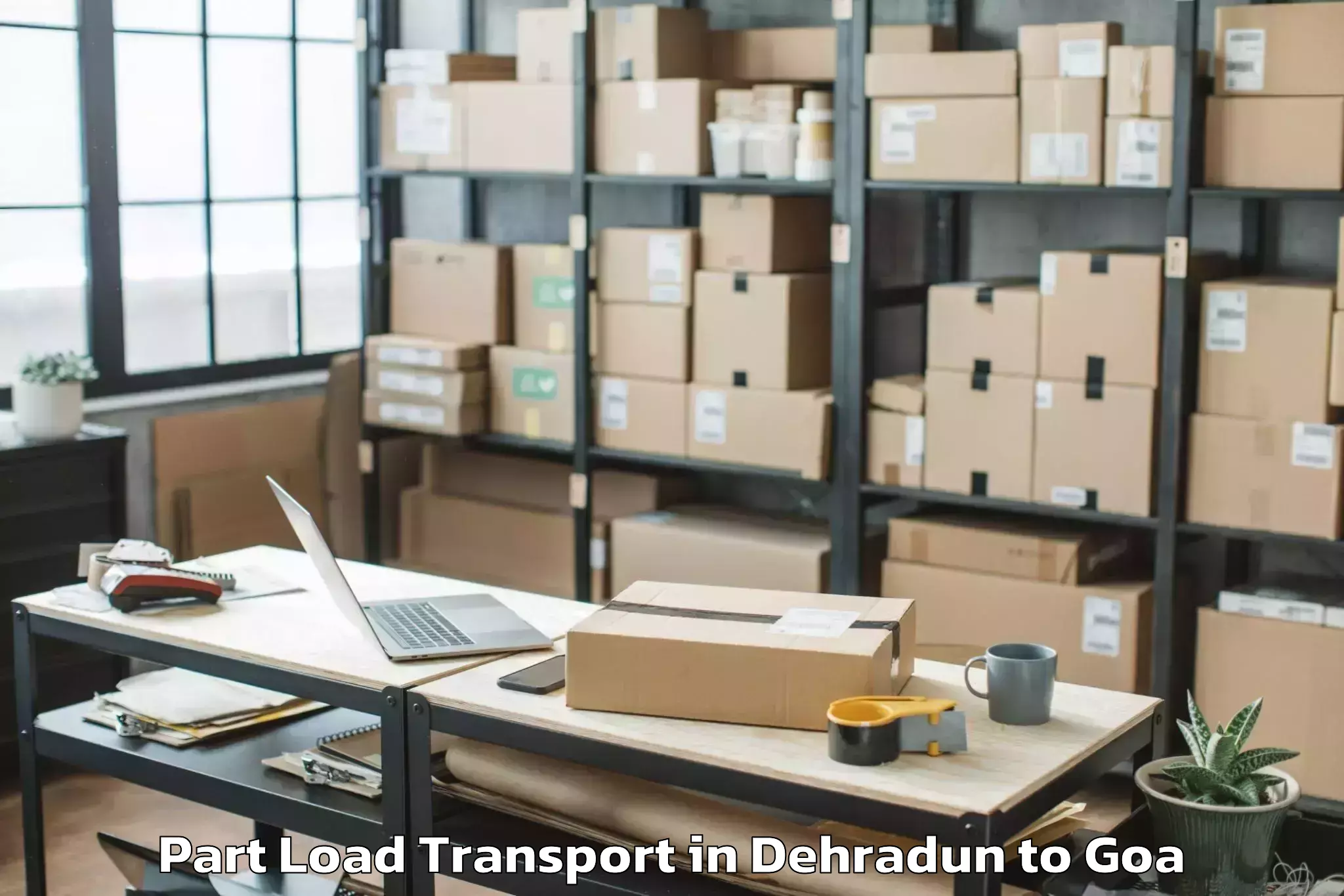 Book Dehradun to Valpoi Part Load Transport Online